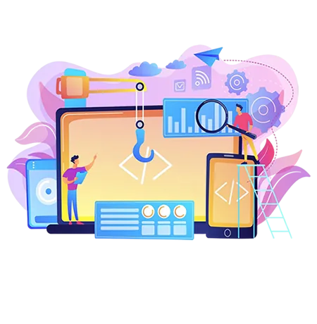 Illustration du développement d'applications web et mobile
